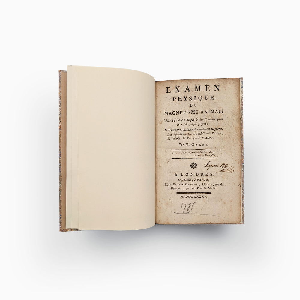 Carra Examen Physique duMagnetisme Animal Casaubon livre rare