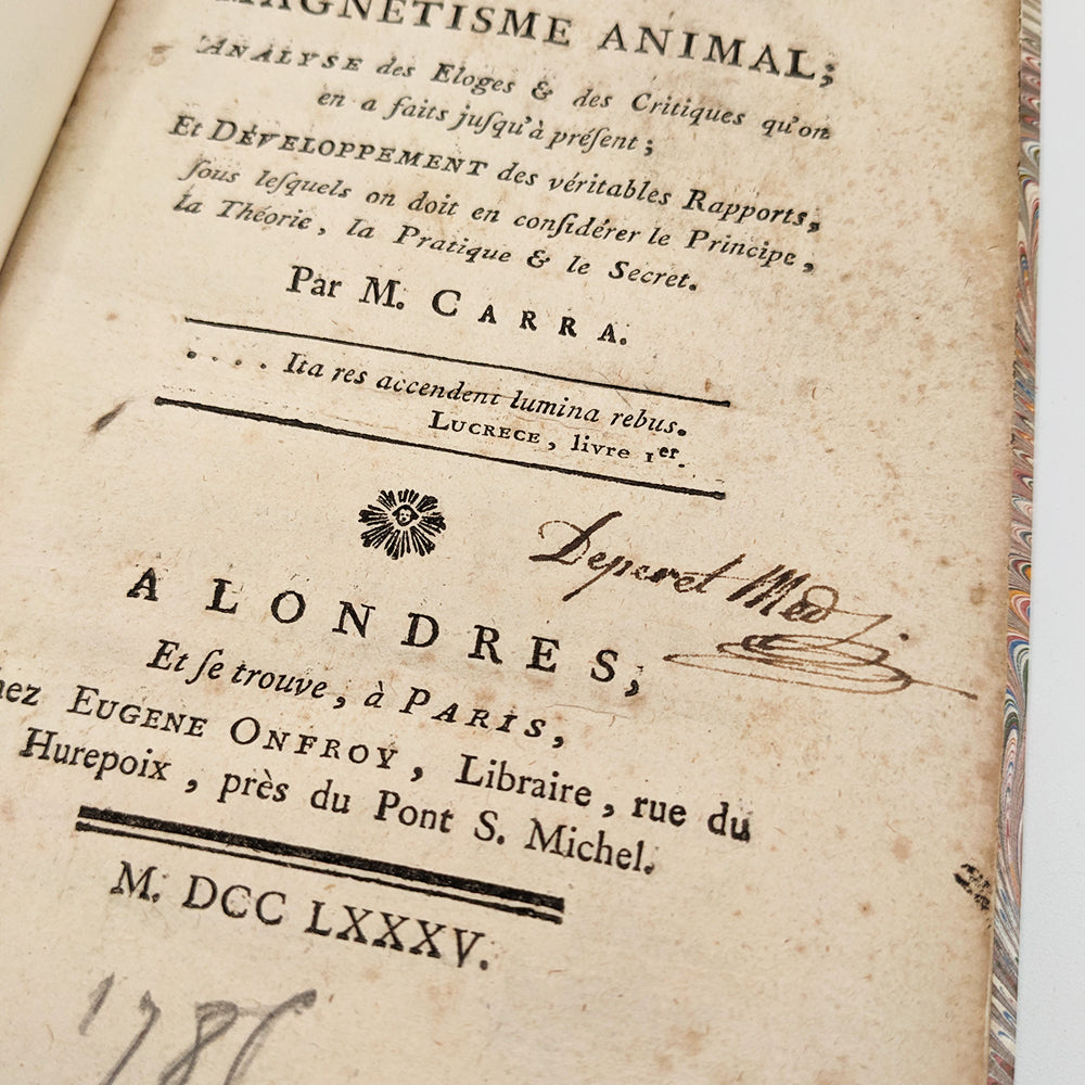 Carra - Examen physique du magnétisme animal