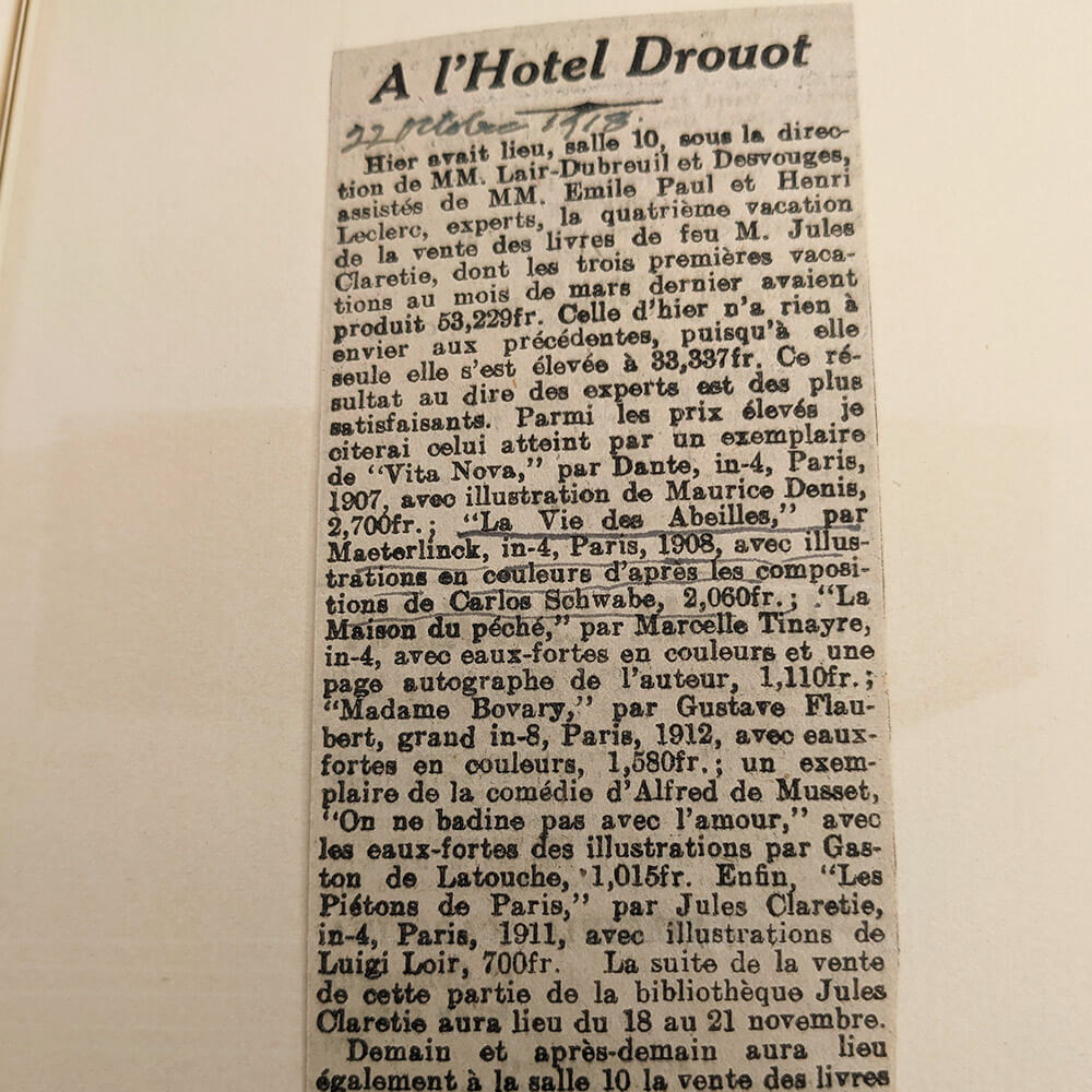 MAETERLINCK Maurice - SCHWABE Carlos. La vie des abeilles.