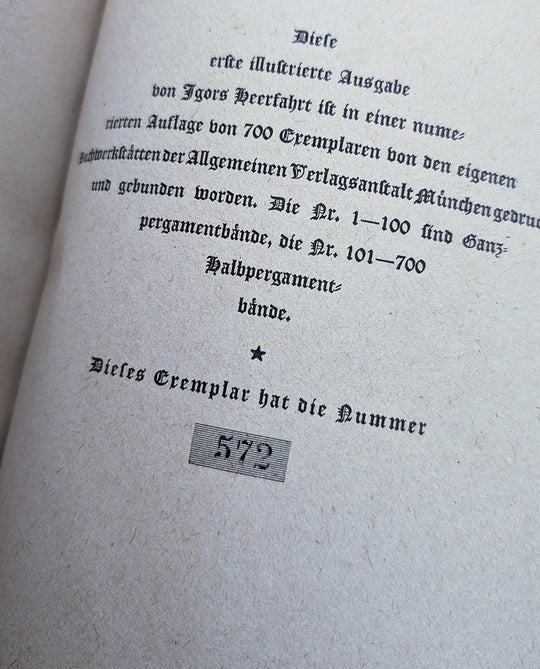 GONTCHAROVA Natalia. Die Mär von der Heerfahrt Igors